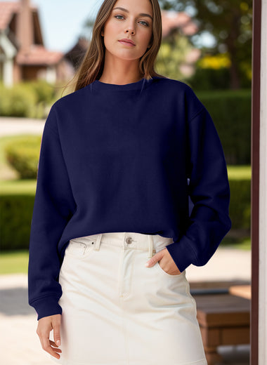 Round Neck Long Sleeve Sweatshirt