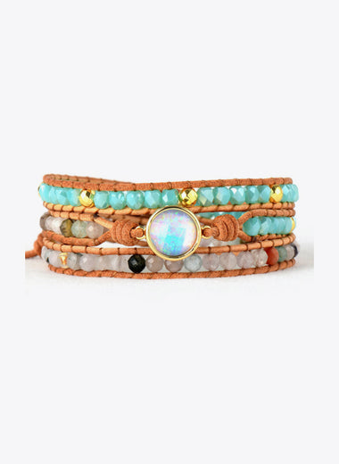 Opal Beaded Layered Bracelet