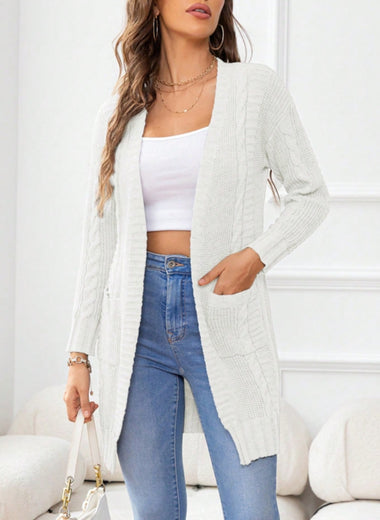 Open Front Long Sleeve Cardigan