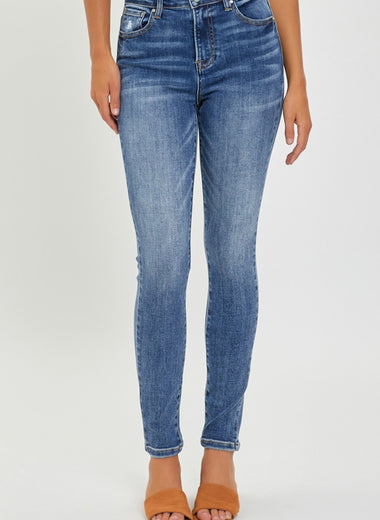 RISEN Full Size Mid Rise Ankle Skinny Jeans