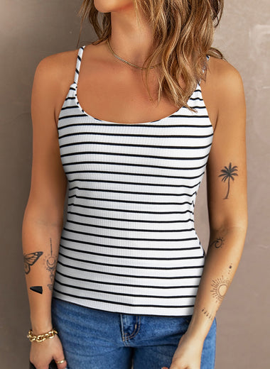 Striped Scoop Neck Cami