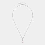 925 Sterling Silver Inlaid Moissanite Infinity Pendant Necklace