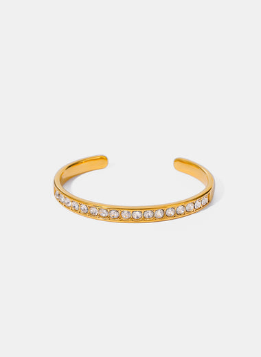 Stainless Steel Inlaid Zircon Bracelet