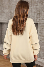 Quarter Zip Dropped Shoulder Sweatshirt