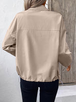 Pocketed Zip Up Long Sleeve Jacket