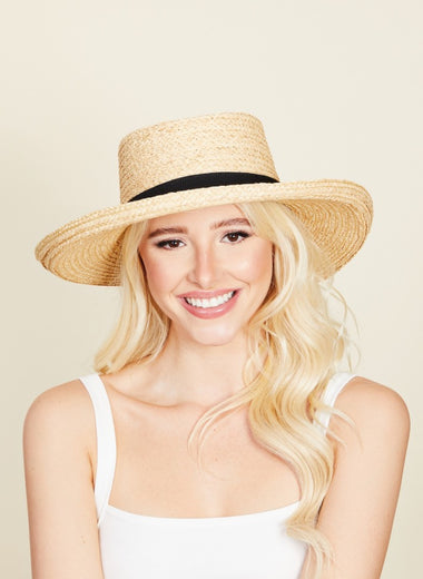 Fame Wide Brim Straw Weave Hat