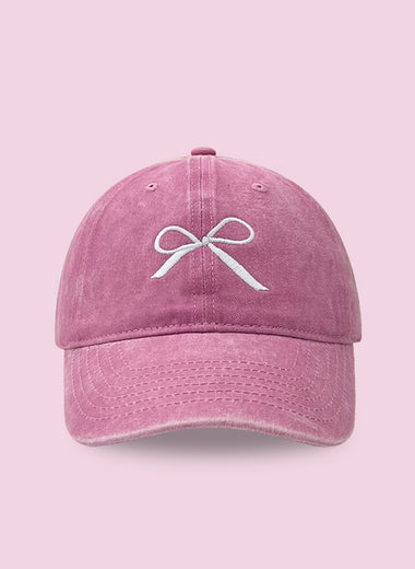 Bow Embroidered Adjustable Cap