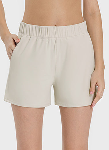 Elastic Waist Active Shorts