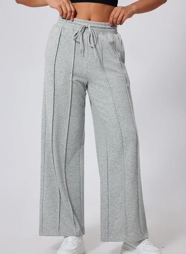 Drawstring Wide Leg Active Pants