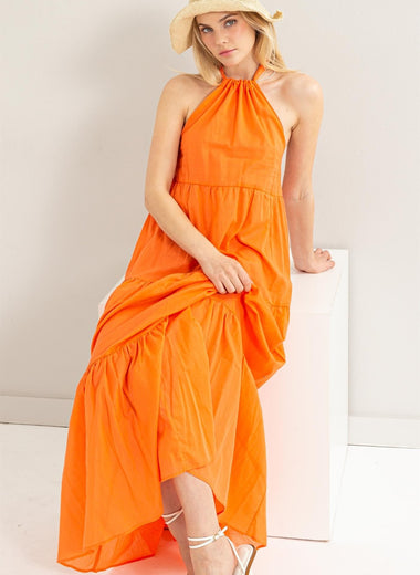 HYFVE Halter Neck Cover Up Maxi Dress