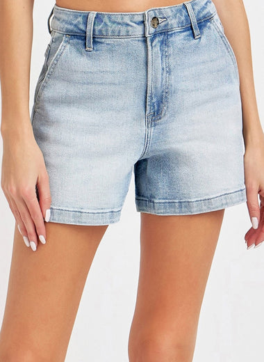 Risen Full Size High Rise Denim Shorts