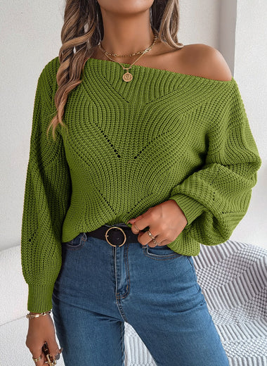 Openwork Long Sleeve Sweater