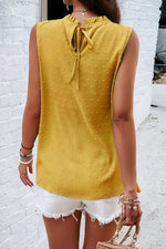 Devine Swiss Dot Round Neck Tank