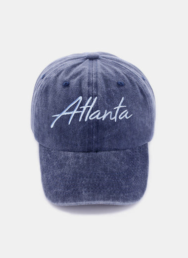 Zenana Washed ATLANTA Embroidered Baseball Cap