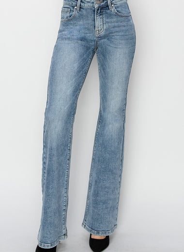 RISEN Full Size Mid Rise Bootcut Jeans