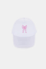 Zenana Ribbon Bow Embroidery Trucker Hat