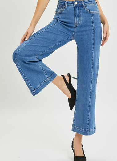 Risen Full Size High Rise Wide Leg Jeans