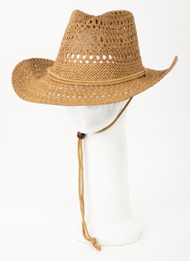 Fame Rope Strap Straw Braided Hat