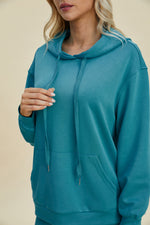 Basic Bae Full Size Air Scuba Drawstring Long Sleeve Hoodie with Kangaroo Pocket