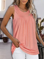 Round Neck Wide Strap Tank