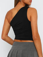 Ruched One Shoulder Tank