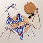 All-over print recycled string bikini