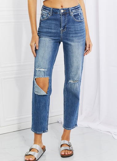 RISEN Full Size Emily High Rise Relaxed Jeans