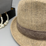 Short Brim Jute Cloth Hat