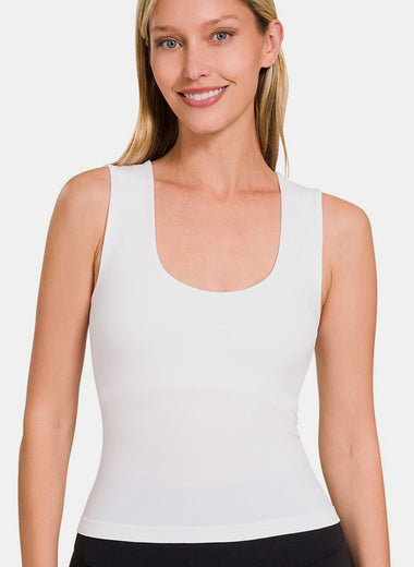 Zenana Cropped Padded Seamless Tank