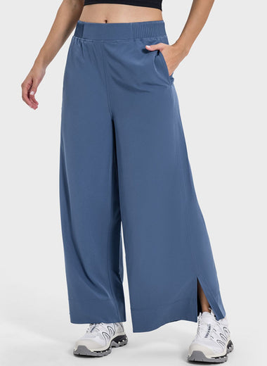 Slit Wide Leg Active Pants