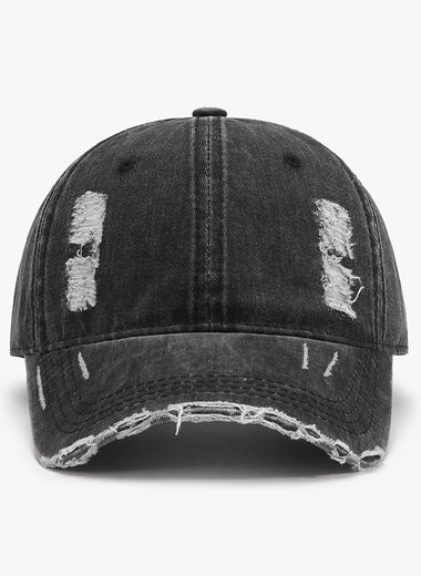 Distressed Adjustable Cotton Baseball Cap