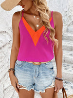 Contrast V-Neck Cami