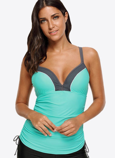 Contrast Sweetheart Neck Swim Cami