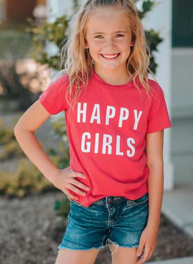 Girls Letter Graphic Short Sleeve T-Shirt