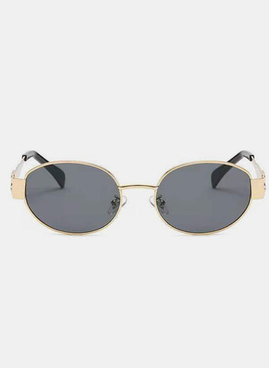 Metal Frame Oval Sunglasses