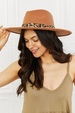 Fame In The Wild Leopard Detail Fedora Hat