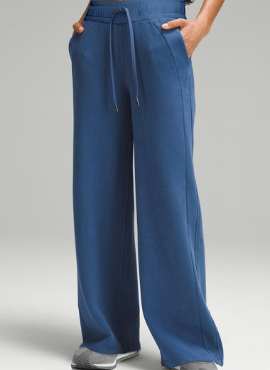 Drawstring Wide Leg Active Pants