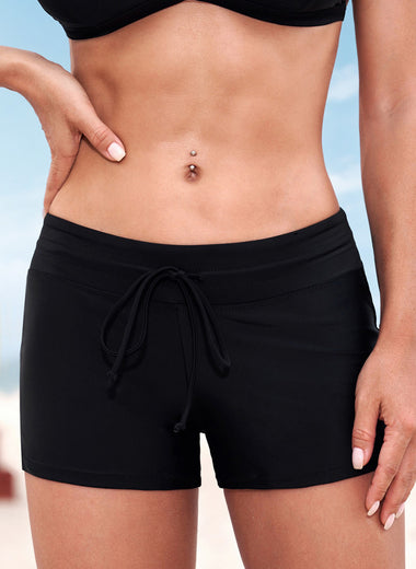 Full Size Run Contrast Drawstring Swim Bottoms