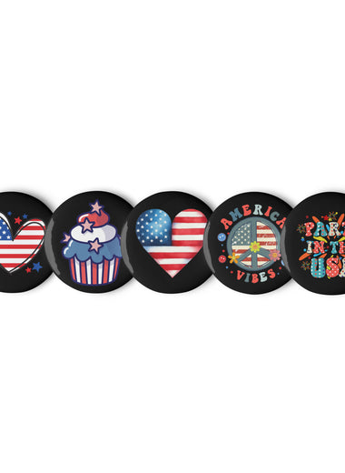 Set of pin buttons