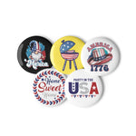 Set of pin buttons