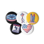 Set of pin buttons