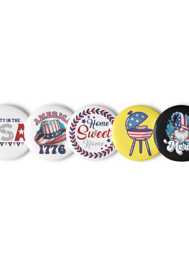 Set of pin buttons