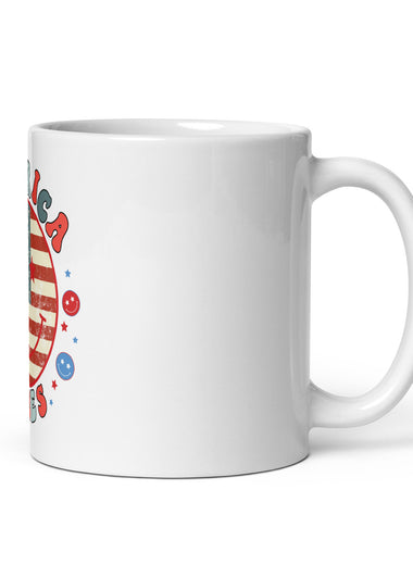 White glossy mug